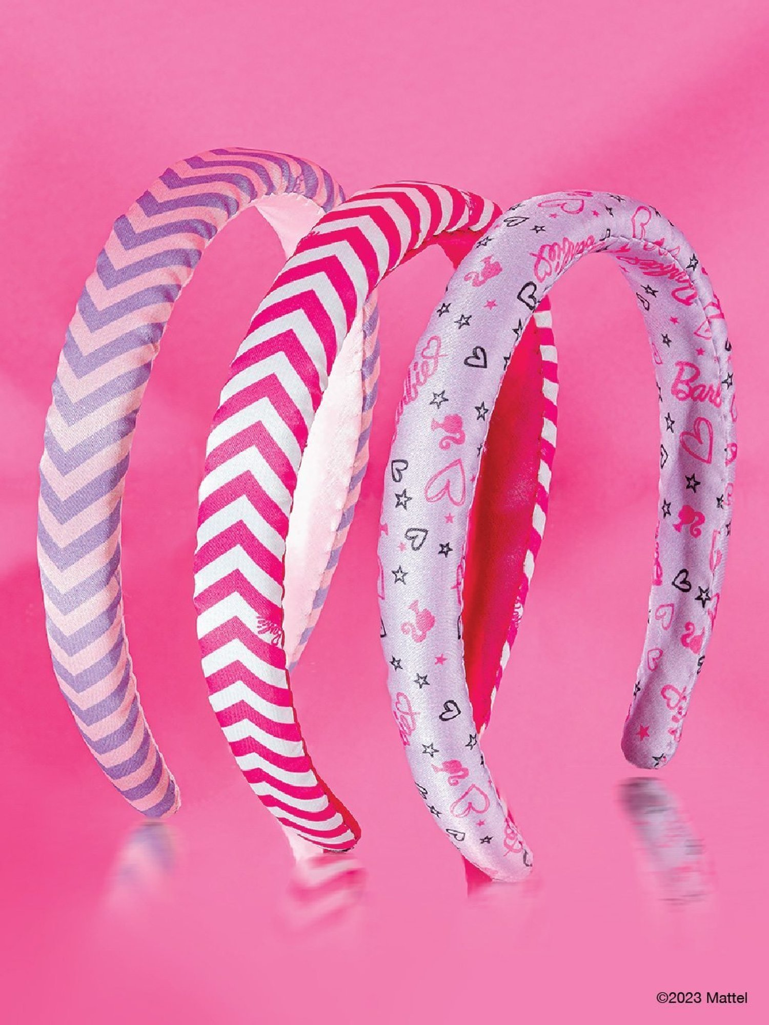 Hair Drama Company Barbie Multicolor Printed Hair Band - Set of 3