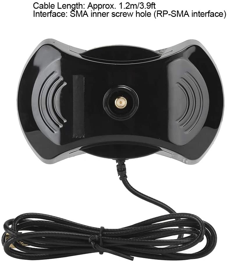 eboxer-1 Wi-Fi Antenna Magnetic Stand Base 1.2m/3.9ft Extension Cable with SMA Inner Screw Hole Interface for Wireless Router and Wireless Networks Card