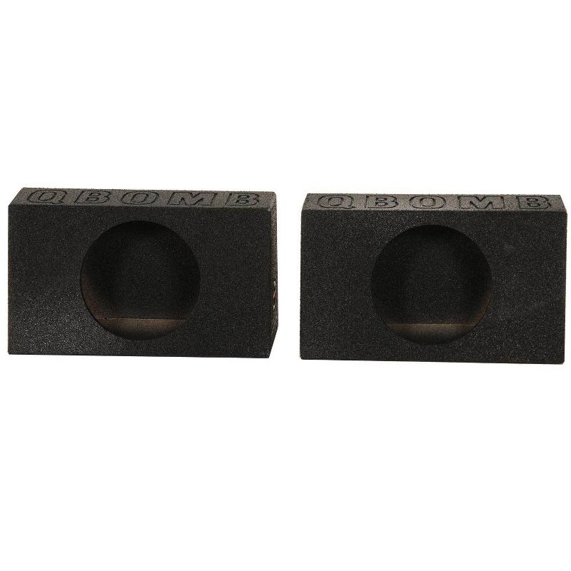 Q Power QBomb Single 12 Inch Sealed Subwoofer Sub Boxes Bedliner Spray, 2-Pack