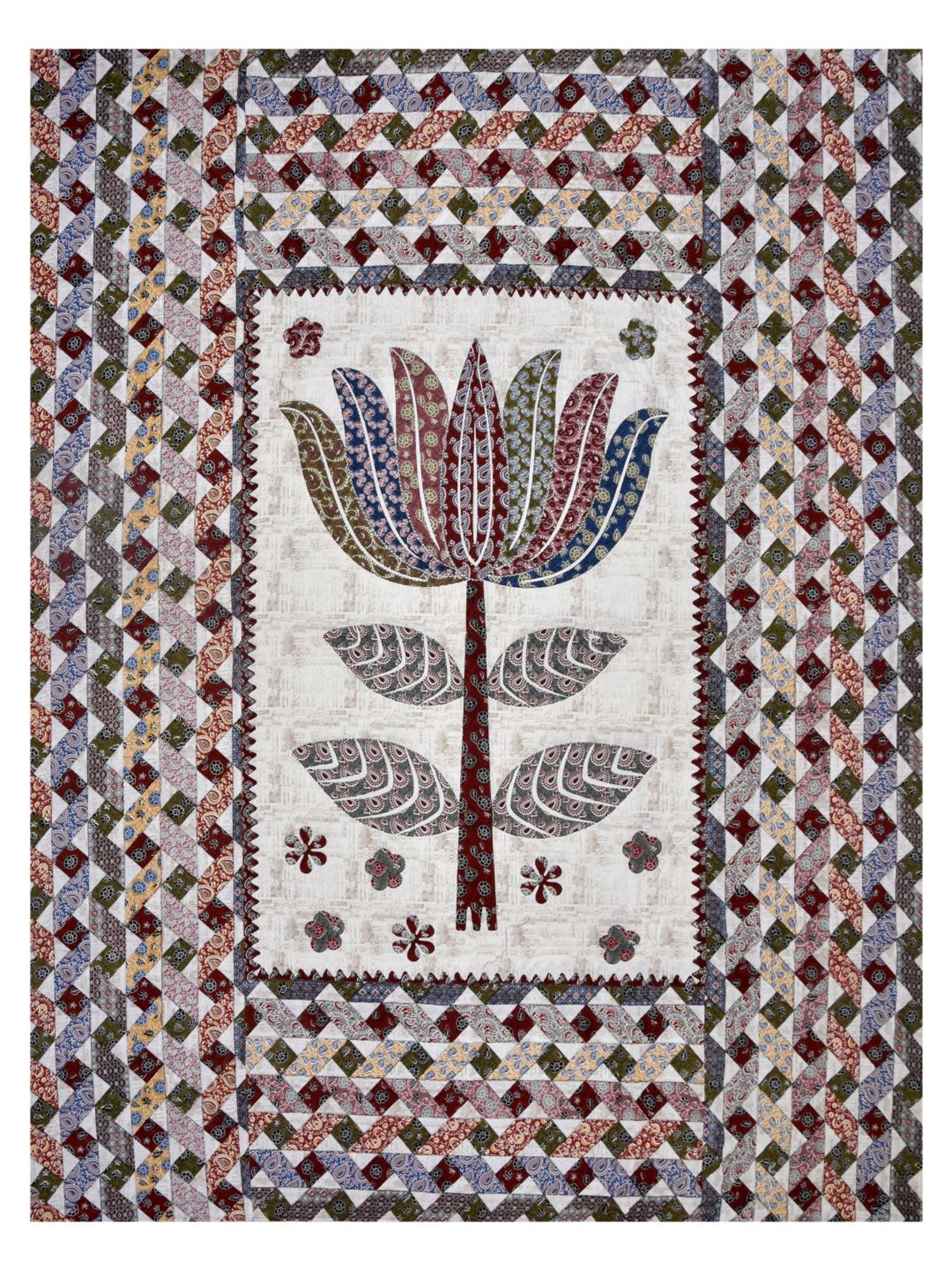 Living Roots Multicolor Jaipuri Printed Cotton Bed Sheet with 2 Pillow Cover