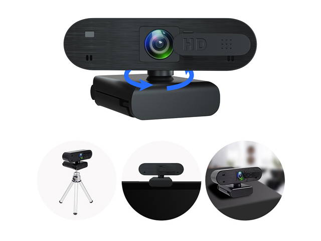 EACH AutoFocus Full HD Webcam 1080P with Privacy Shutter-Pro Webcam with Noise Cancelling Microphone-USB Computer Camera for PC Notebook Computer Desktop Mac Video Call, Meeting Skype YouTube