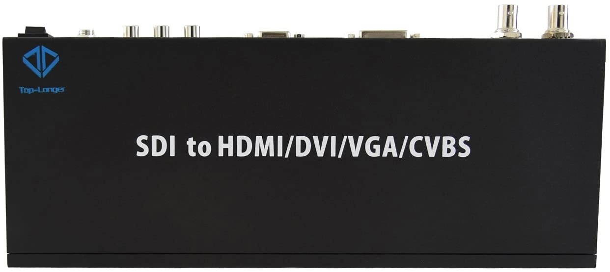 Top-Longer SDI HD-SDI 3G-SDI to CVBS VGA DVI HDMI Signal Converter SDI to All Scaler Converter