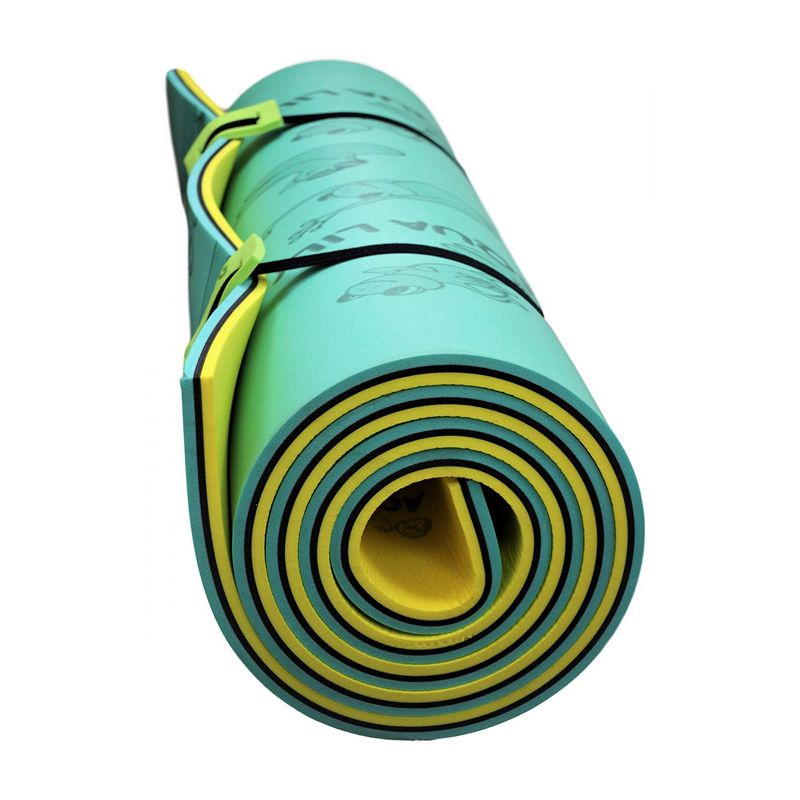 Aqua Lily Pad 15 Foot Bullfrog Water Playground Floating Foam Island with Dolphin Swimming Pool Noodle Foam Float for Kids, Aqua Marine