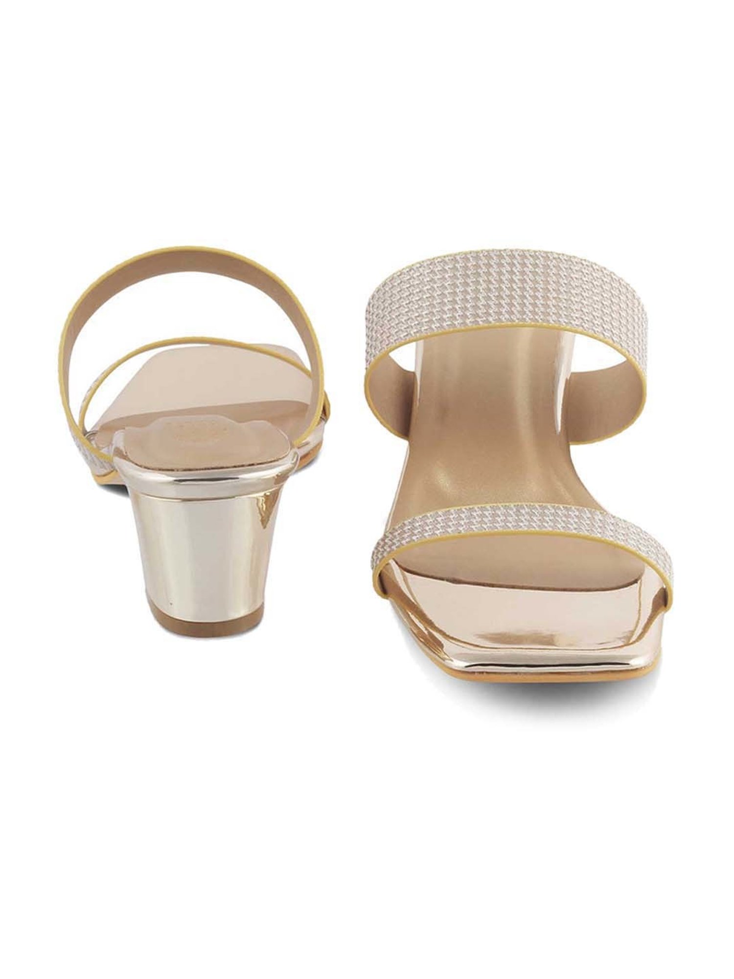 Tresmode Women's Golden Casual Sandals