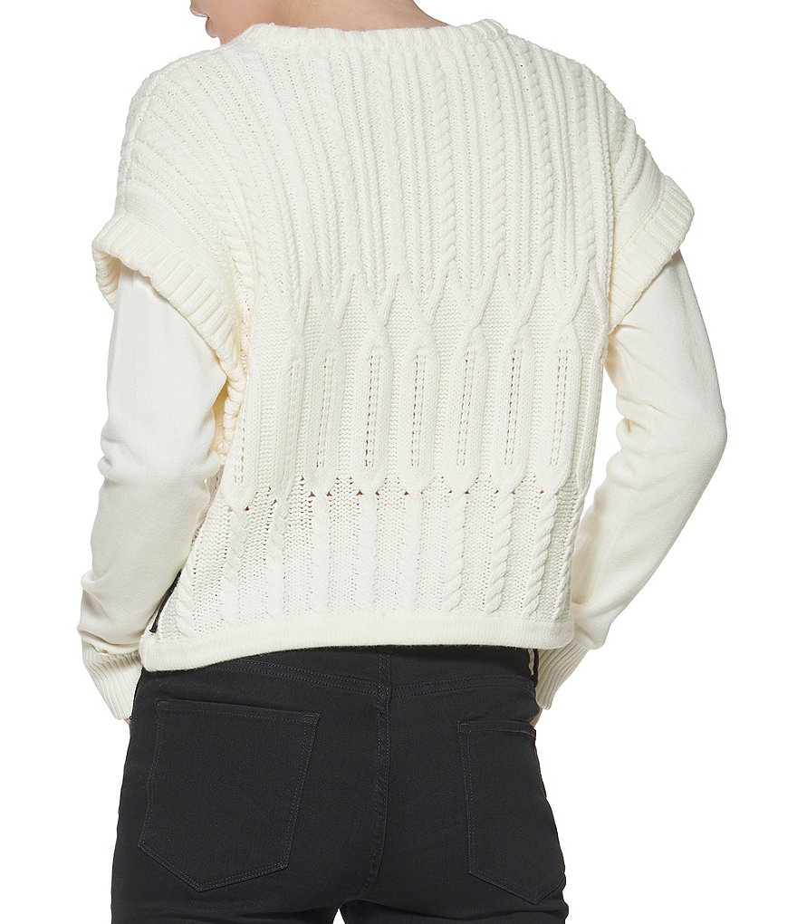 J.McLaughlin Jamey Crew Neck Button Trim Raglan Sleeve Sweater