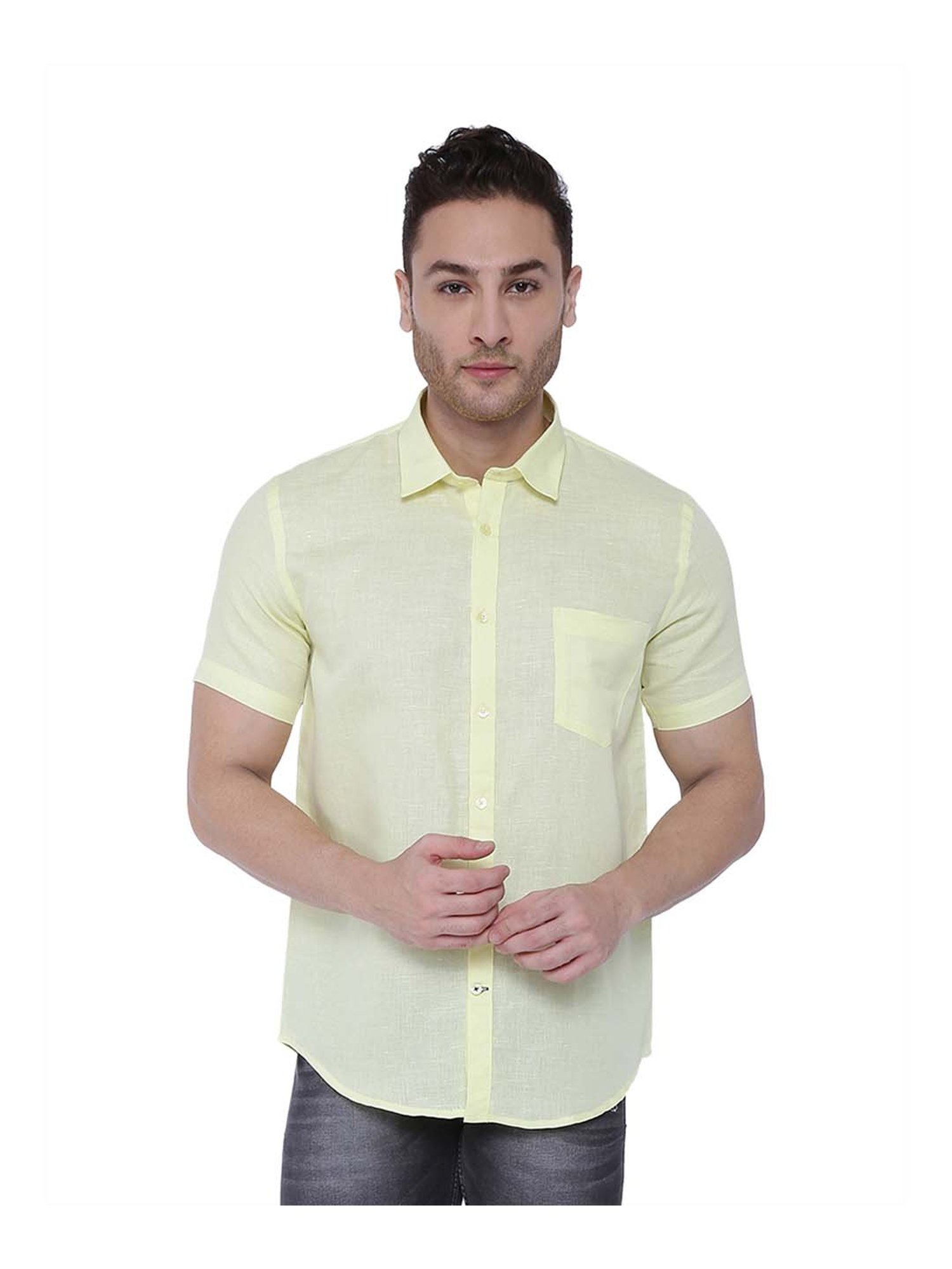 Southbay Lemon Yellow Regular Fit Shirt