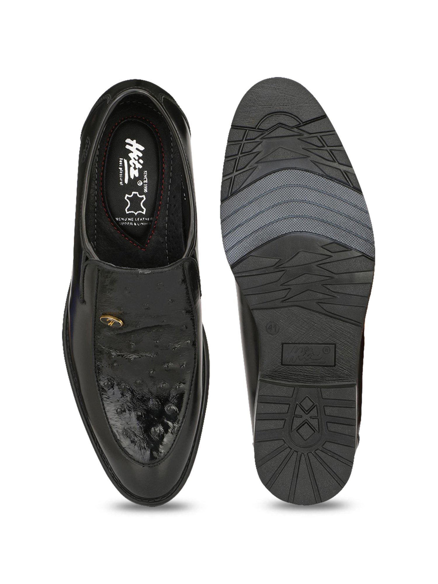 Hitz Men's Black Formal Slip-ons