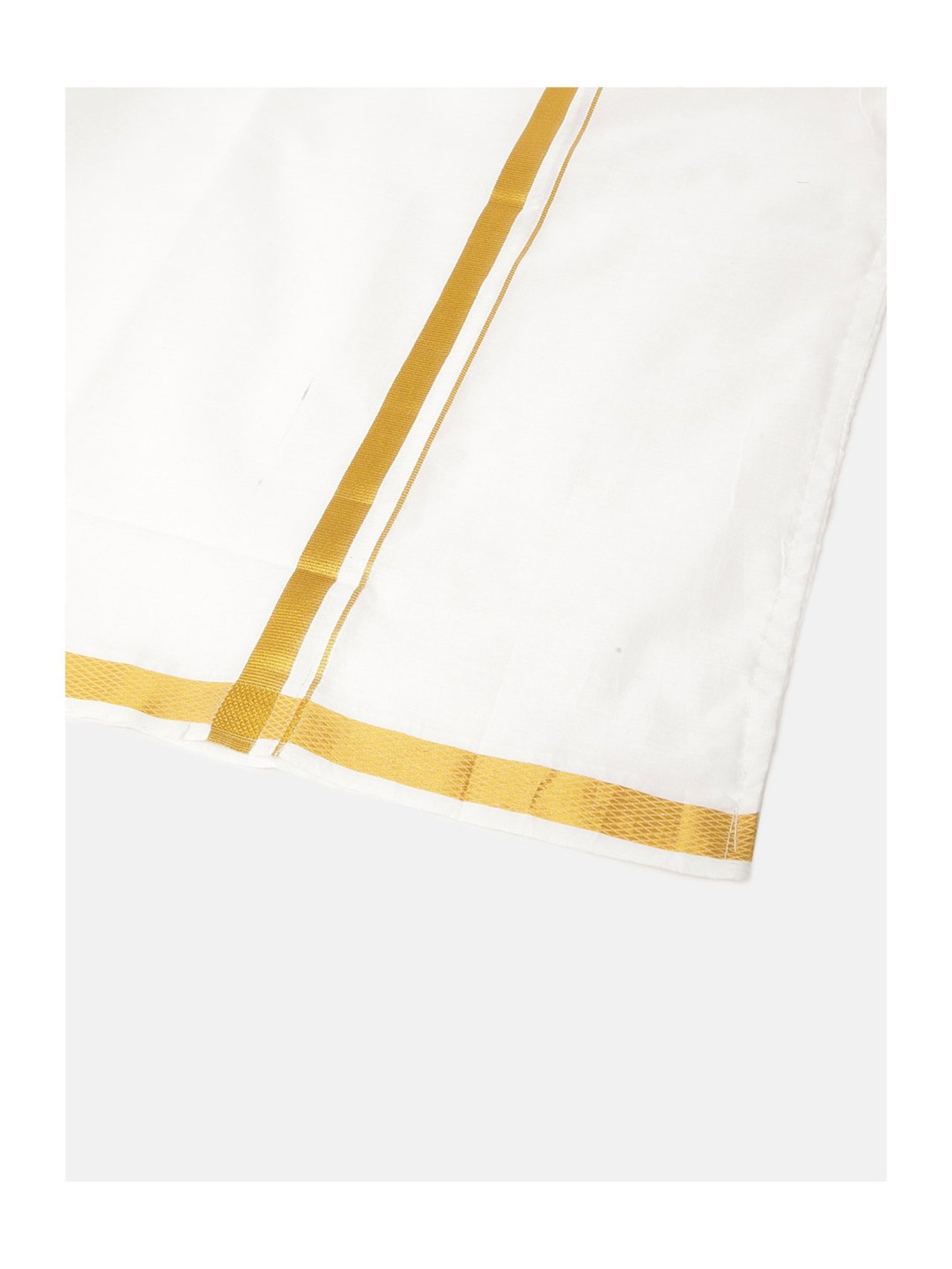 THANGAMAGAN Kids Cream Solid Dhoti