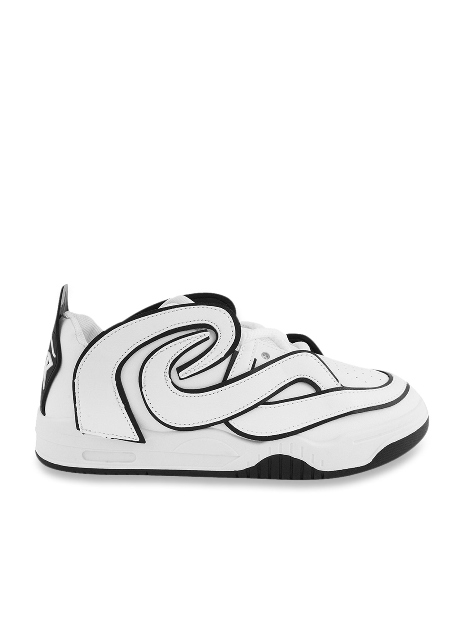 The White Pole Men's White Casual Sneakers