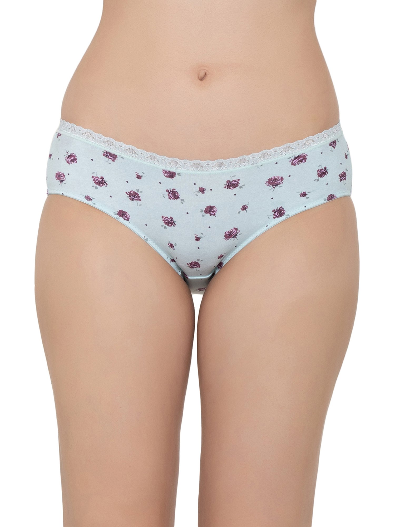Triumph Purple & White Printed Hipster Panties - Pack Of 3