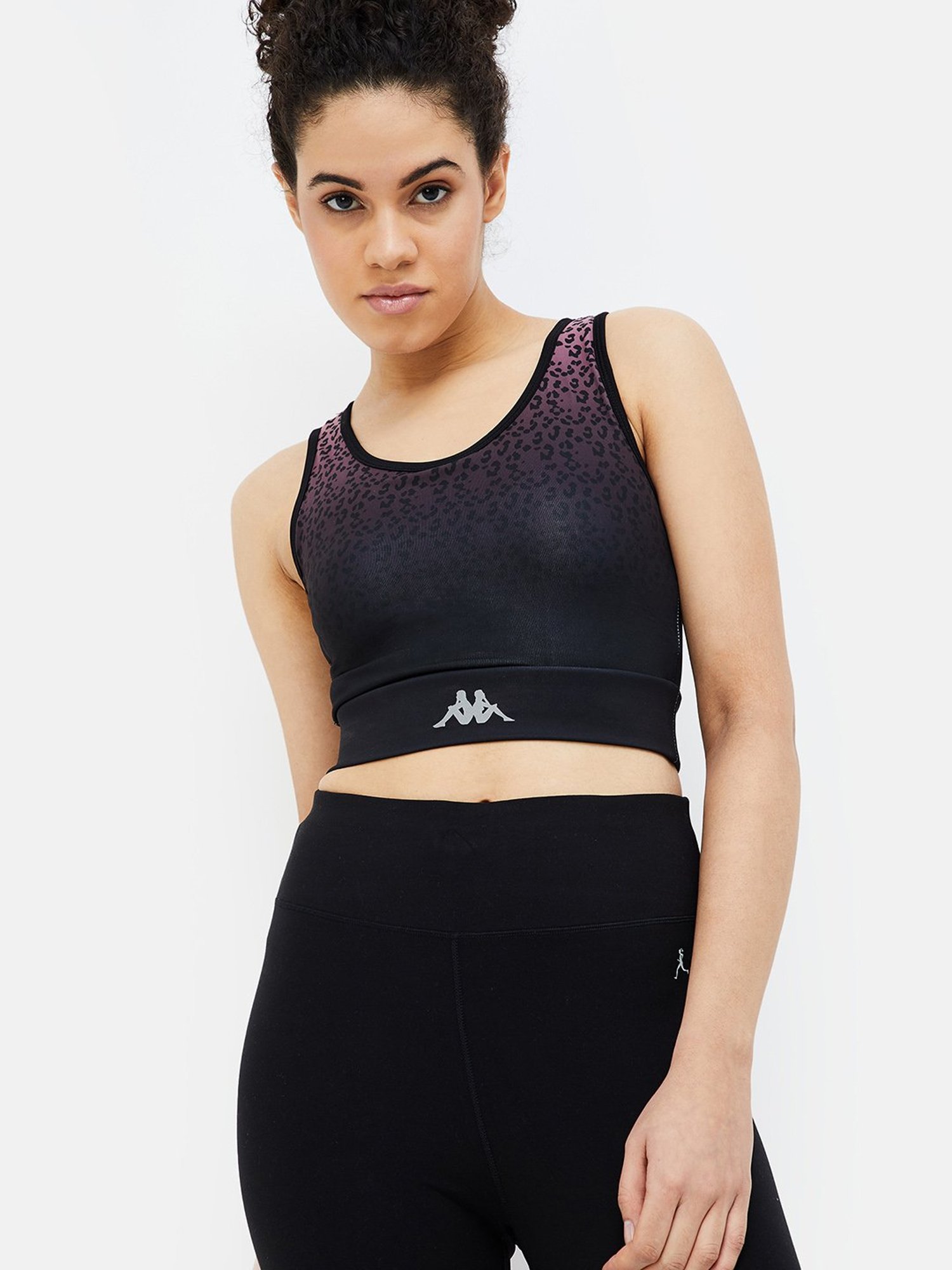 KAPPA Black & Pink Printed Tank Top