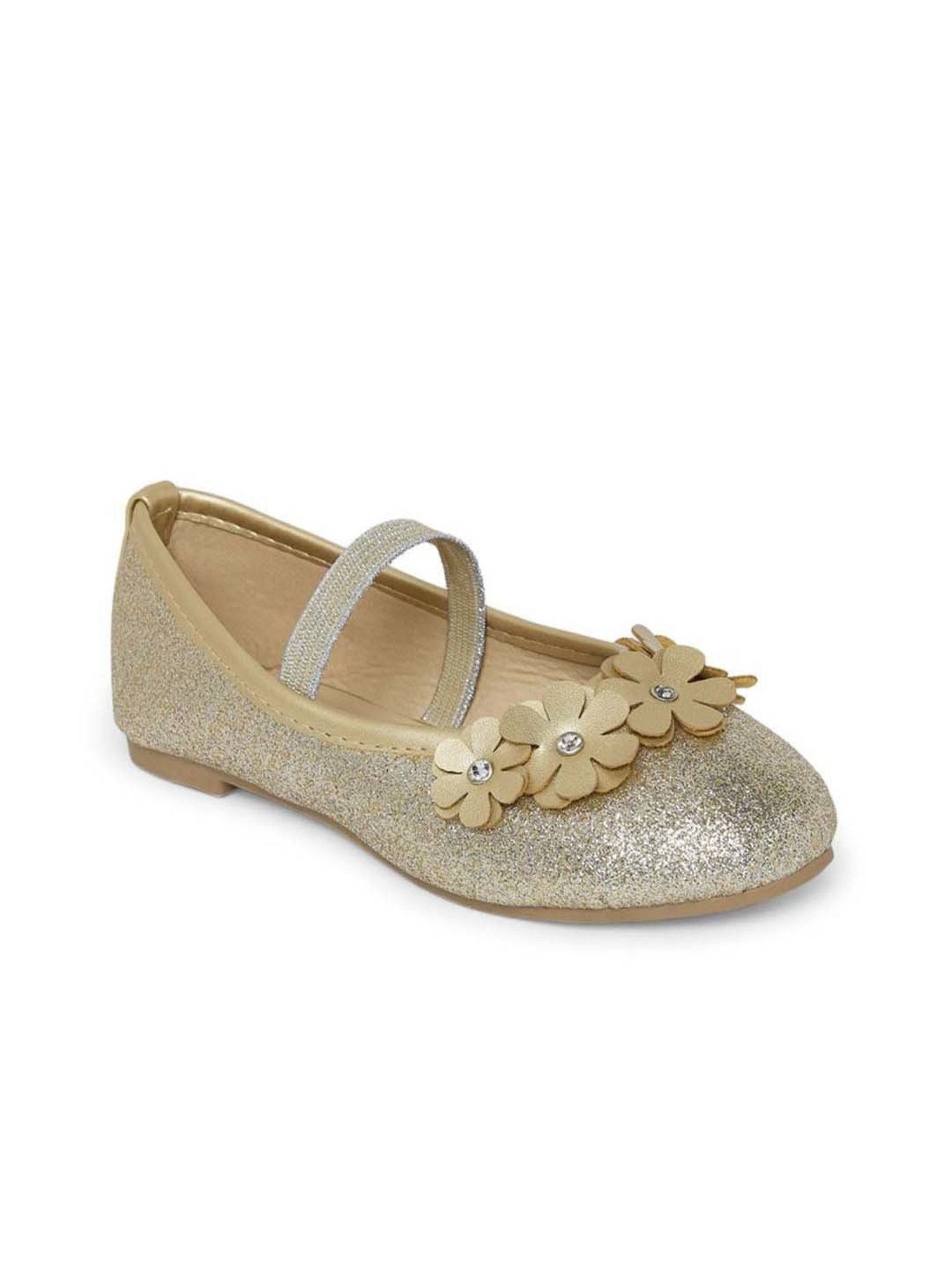 Pantaloons Junior Gold Mary Jane Shoes