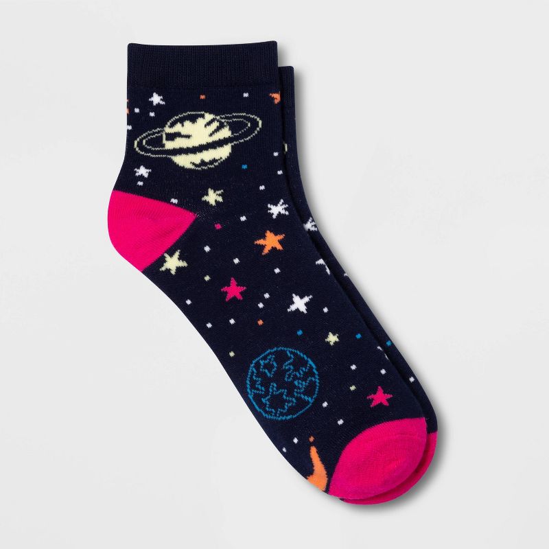 Women's Space Ankle Socks - Xhilaration™ Navy Blue 4-10