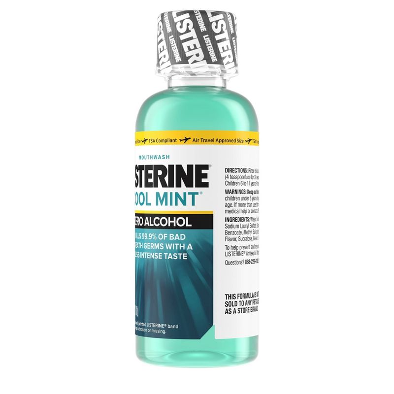 Listerine Coolmint Zero Alcohol Mouth Wash - Trial Size - 95ml