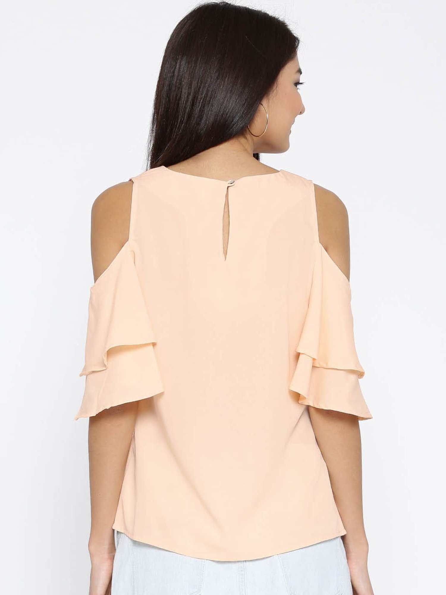Sera Peach Regular Fit Top