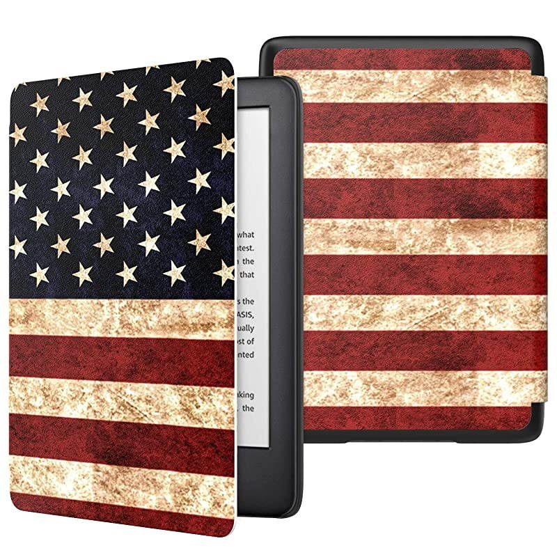 Case Fits AllNew Kindle 10th Generation 2019 Release Only Thinnest Protective Shell Cover with Auto WakeSleep Will Not Fit Kindle Paperwhite 10th Generation 2018 US Flag