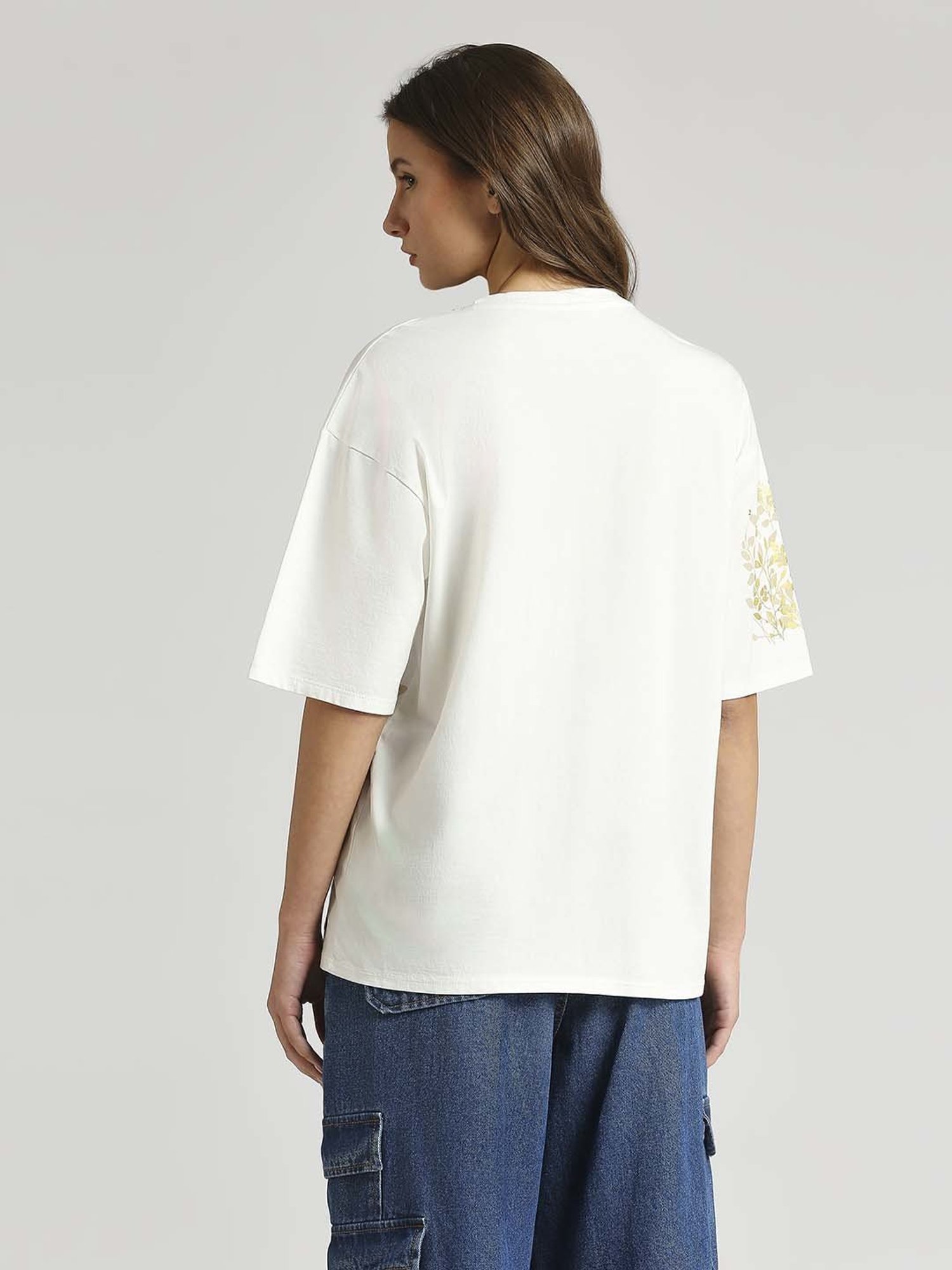 Pepe Jeans White Cotton Printed T-Shirt