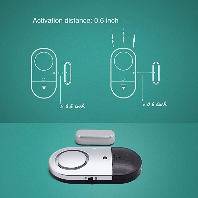 DB Loud Door and Window Open Alarm Sensor 3 Pack for Kids, Dementia Patients Safety, Wireless Security Alarms Keep Your Home, Pool, Cabinet, Business Safe