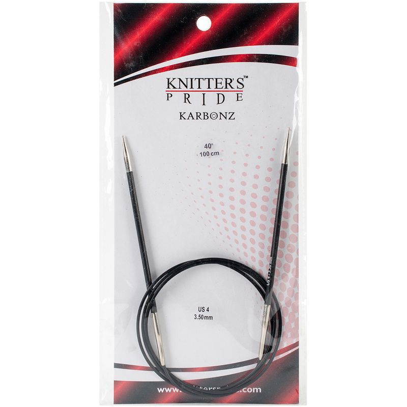 Knitter's Pride-Karbonz Fixed Circular Needles 40"-Size 4/3.5mm