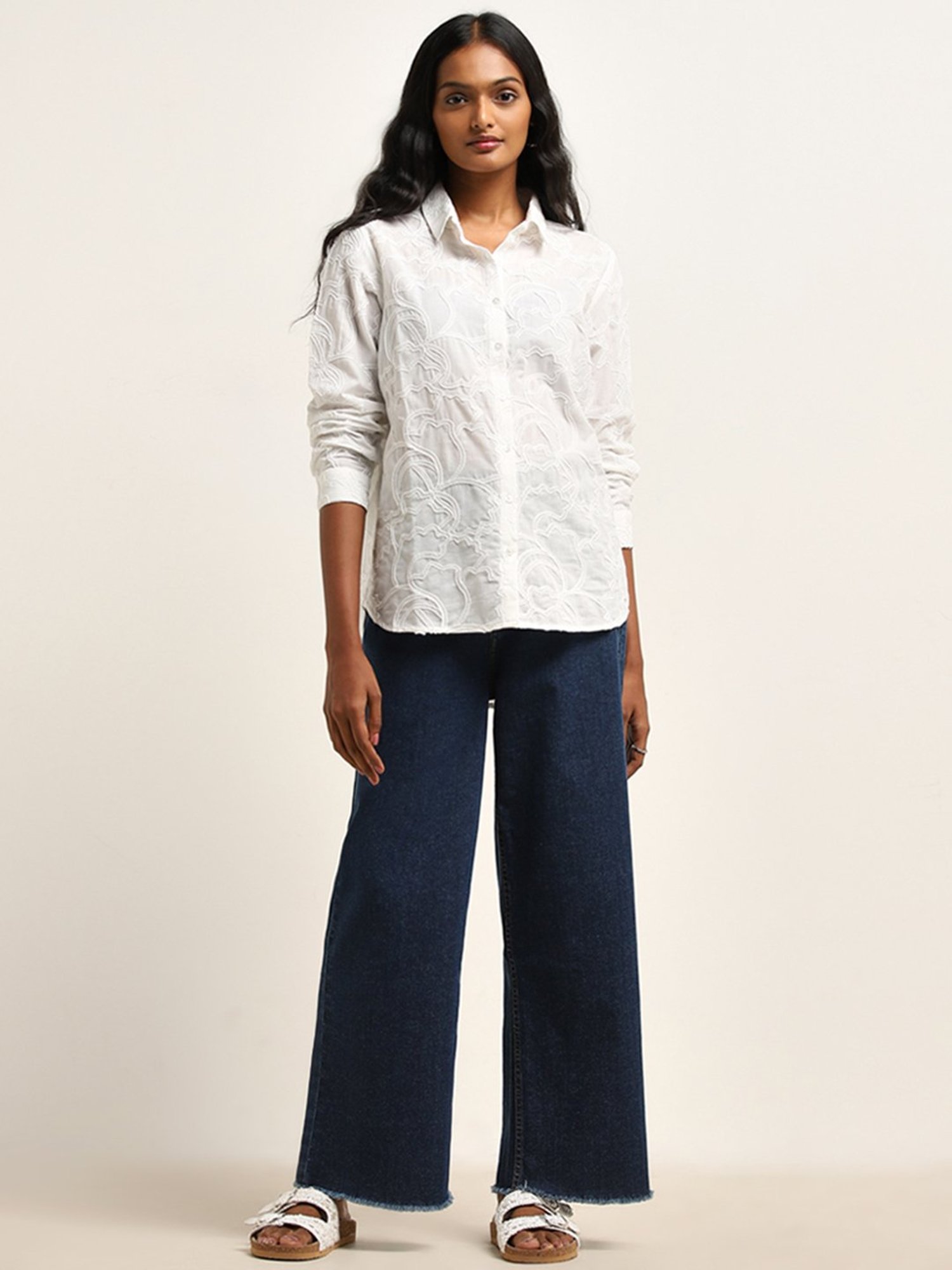 Annabelle by Pantaloons Black Polka Dots Shirt