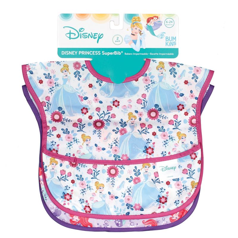 Bumkins Disney Princess SuperBib Set - Purple 2pk