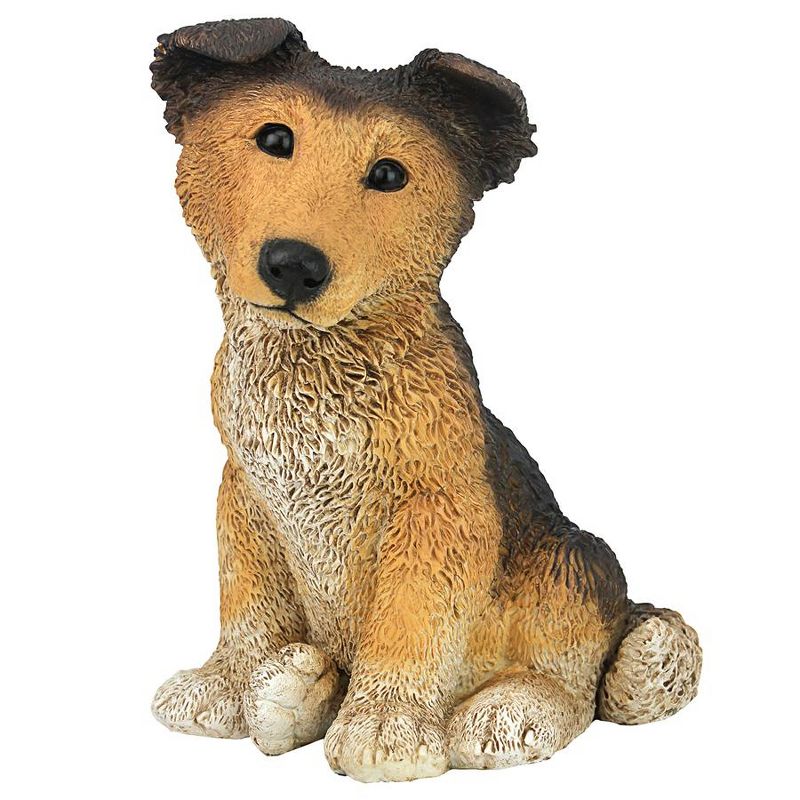 Design Toscano Brown Collie Puppy Dog Statue - Brown
