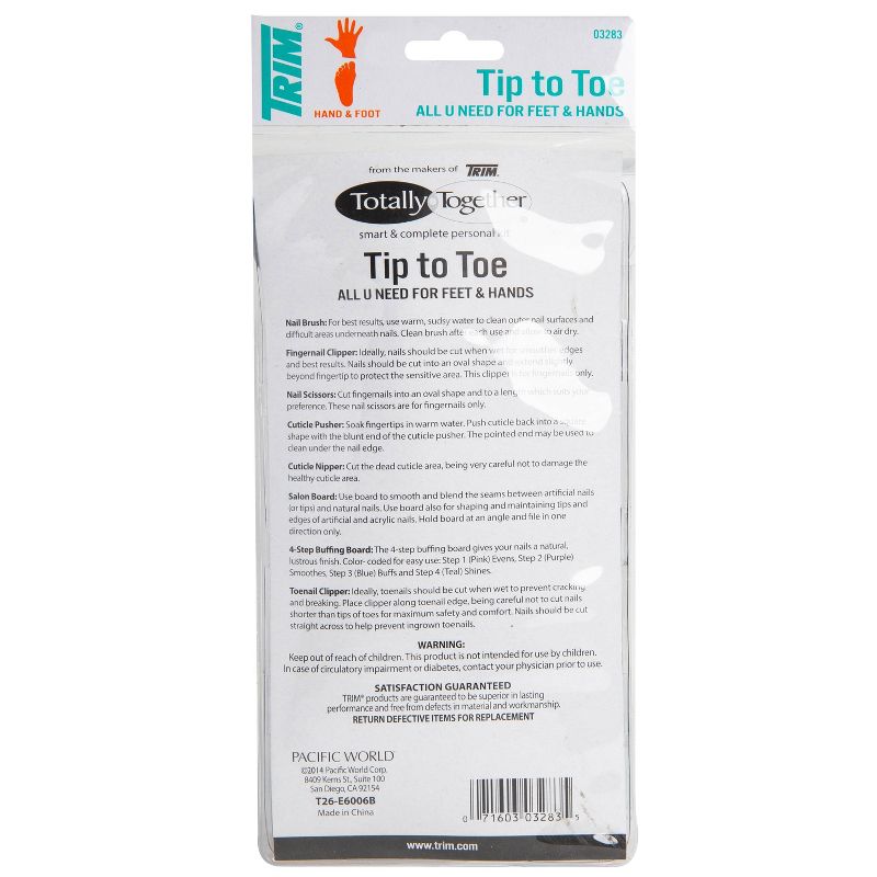 Trim Totally Together Personal Grooming Nail Care Kit - 8pc