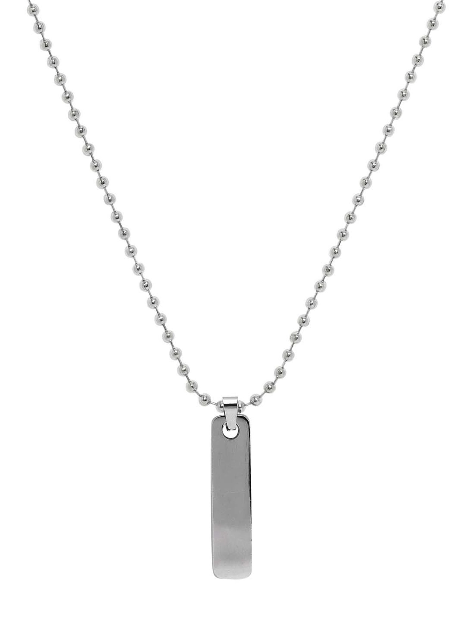Bold By Priyaasi Men's Fine Silver Pendant with Sterling Silver Plated Chain