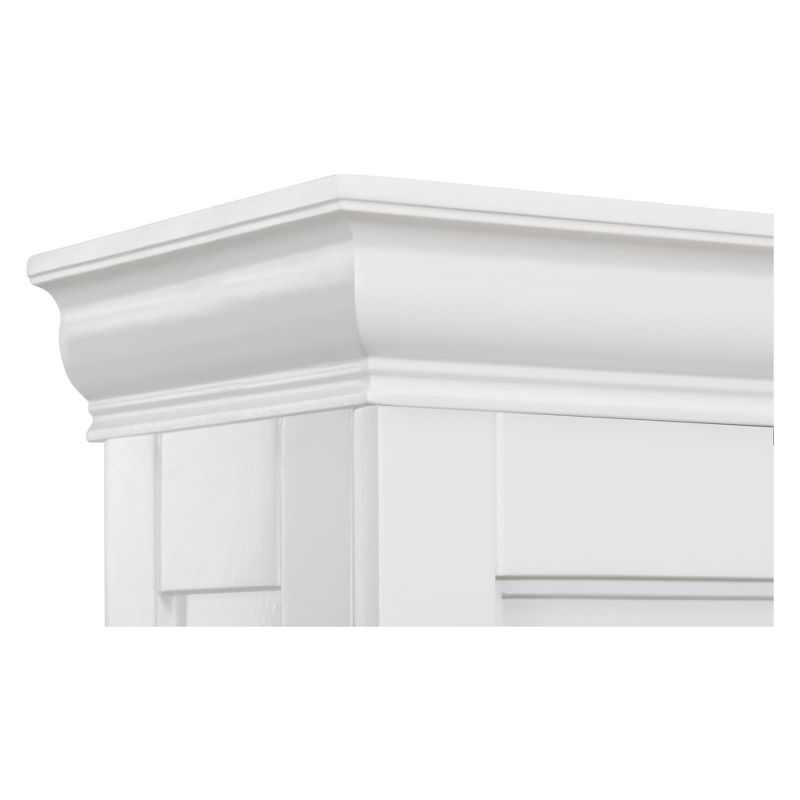 Decorative Wall Cabinet with Two Contemporary Doors White - Elegant Home Fashions