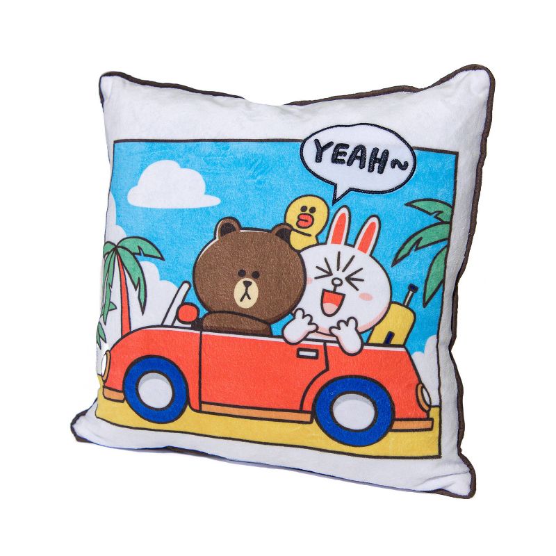 Line Friends Day of Brown Pillow