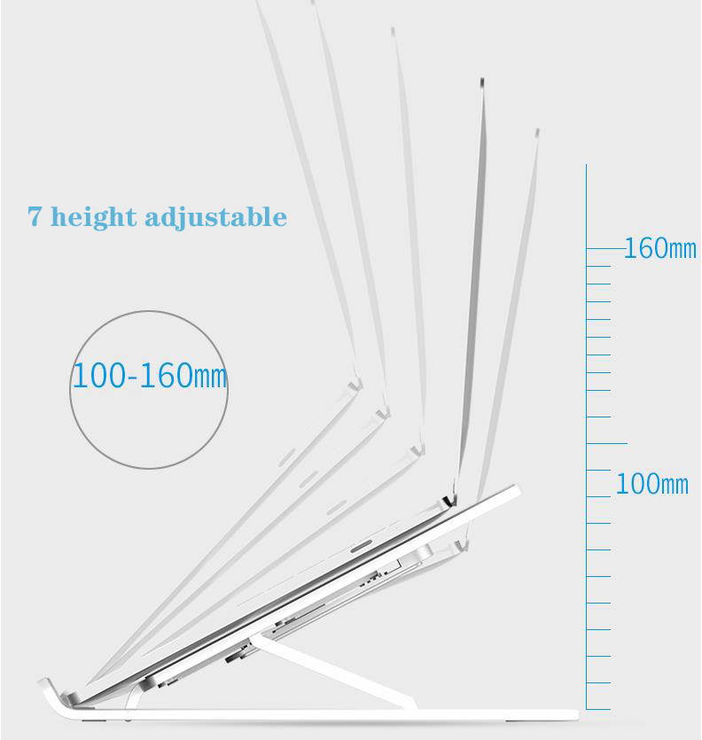 Laptop Stand, Portable Adjustable Tablet Computer Stand,Aluminum Alloy Folding Laptop Stand for 10-15.6" Laptops & Tablet