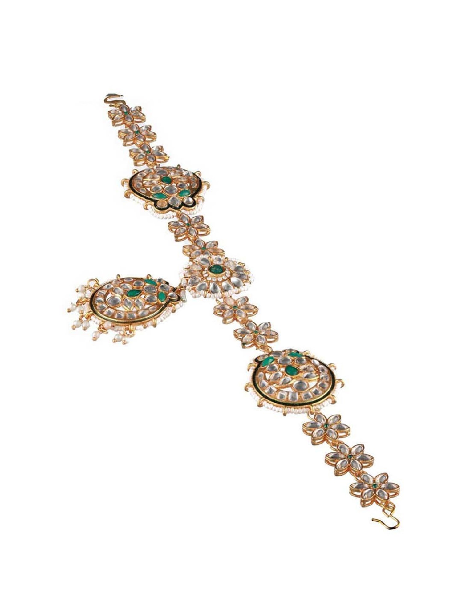 OOMPH White Pearls Wedding Hair Band