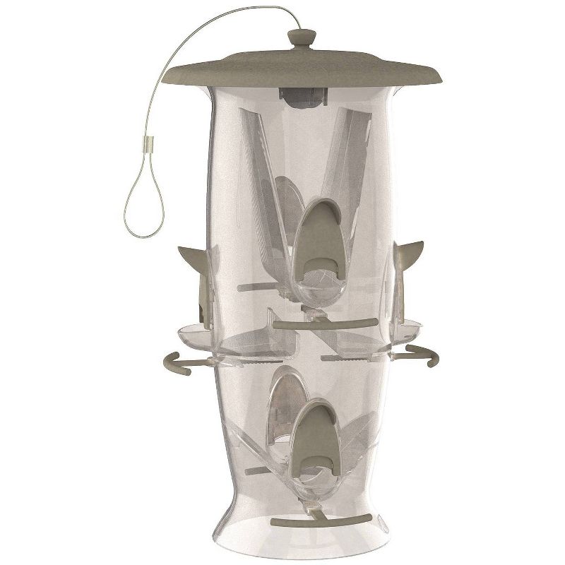 Droll Yankees Stokes Select Abundance Bird Feeder - Gray