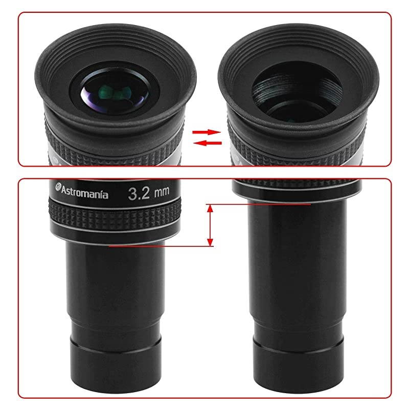1.25" 2.5mm 58-Degree Planetary Eyepiece for Telescope