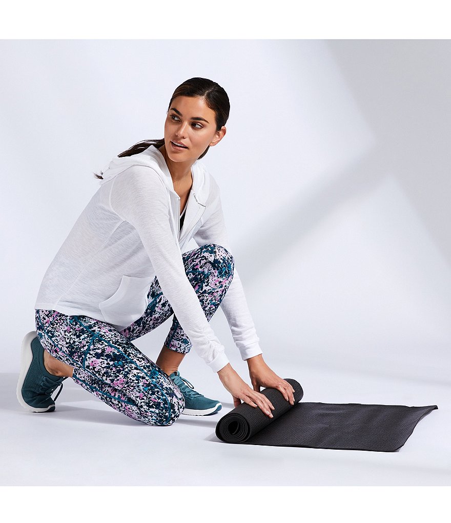 Splendid Knit Zip Up Drawstring Hoodie