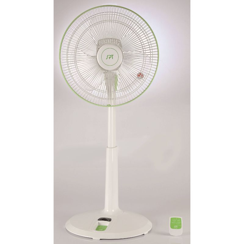 Sunpentown 14" DC Motor Energy Saving Stand Fan White