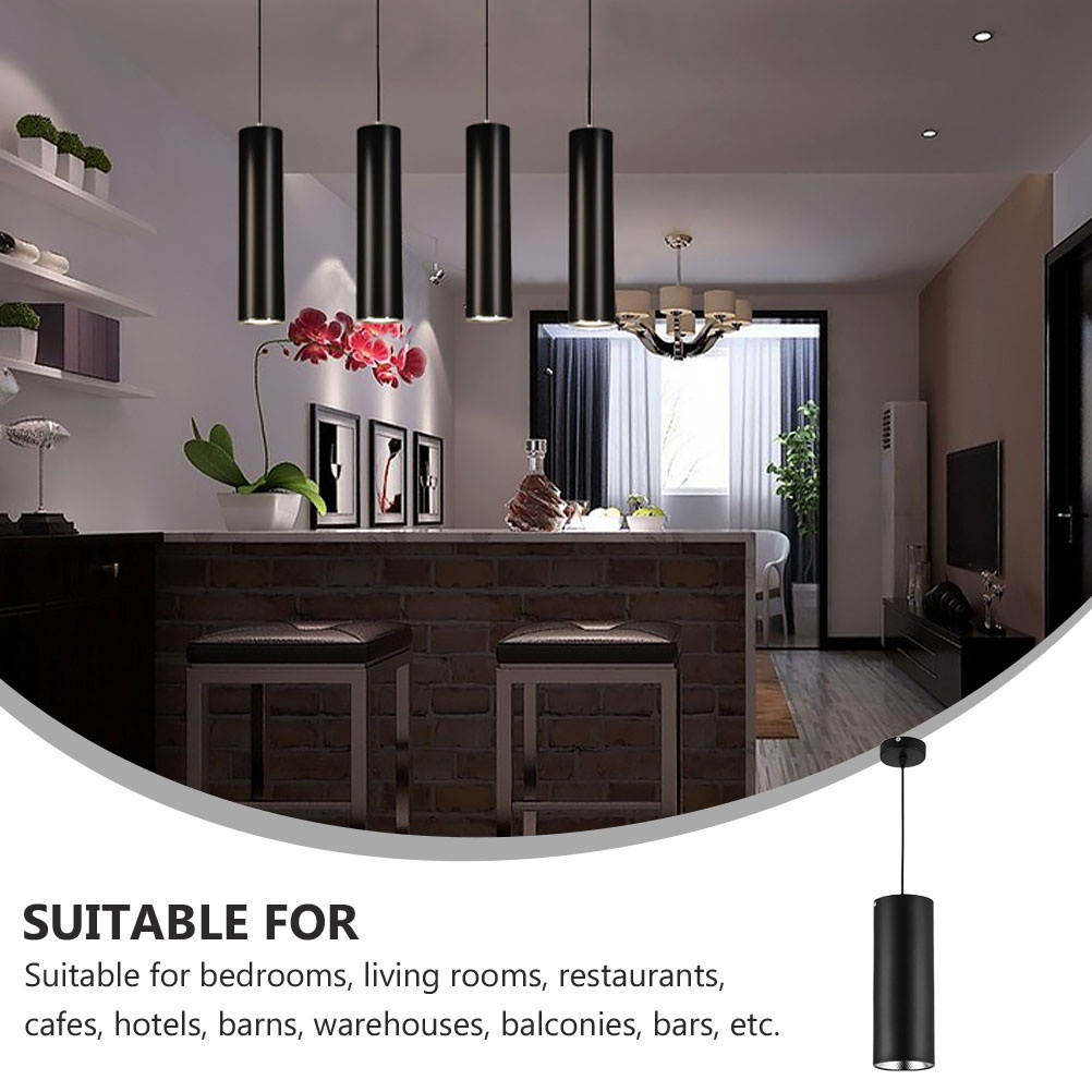 12W Cylindrical LED Chandelier Long Tube Lamp Kitchen Decoration Line Chandelier