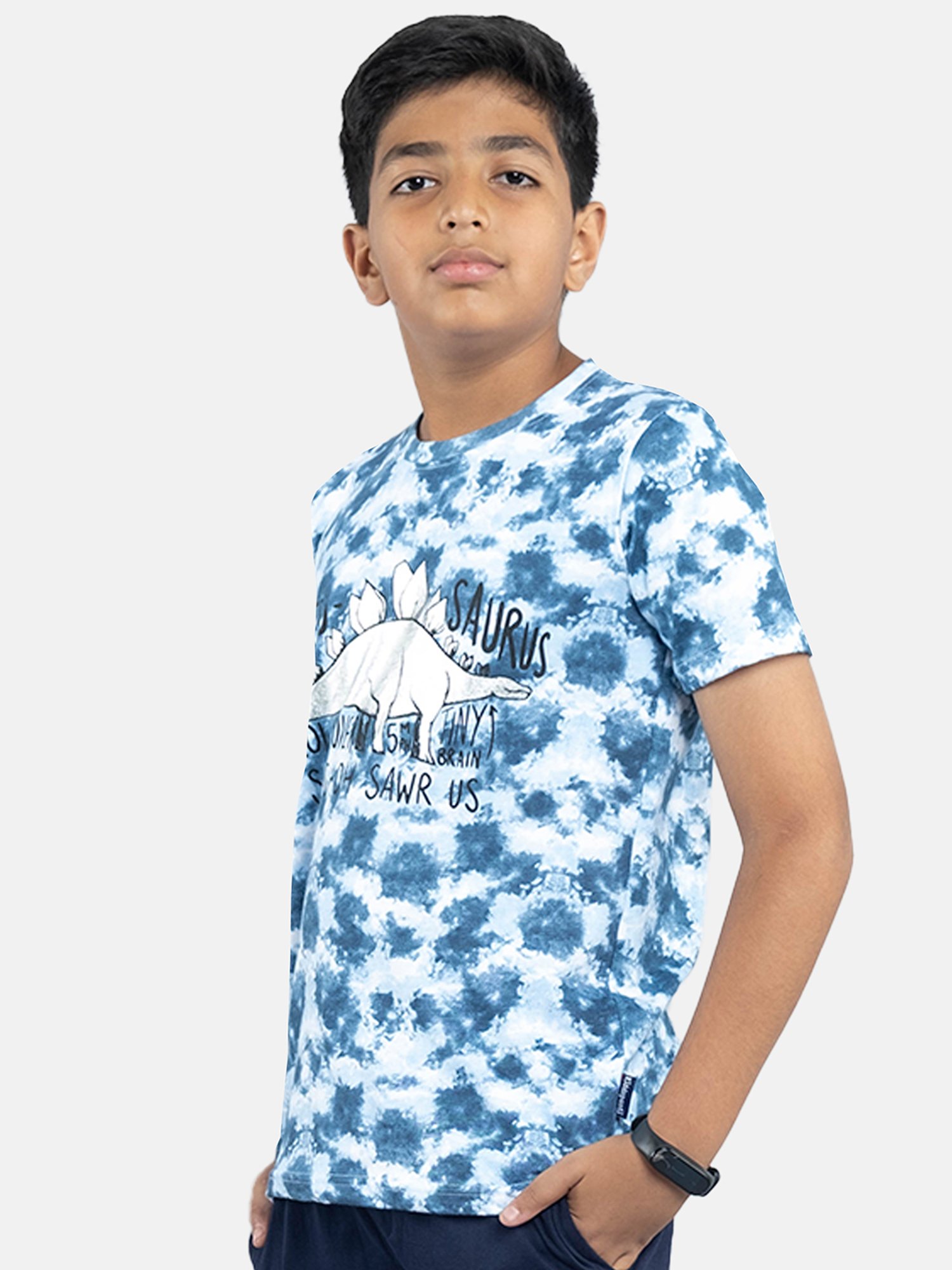 Kiddopanti Kids Blue Printed T-Shirt