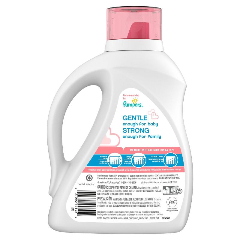 Dreft Family Friendly Unscented Laundry Detergent - 100 fl oz