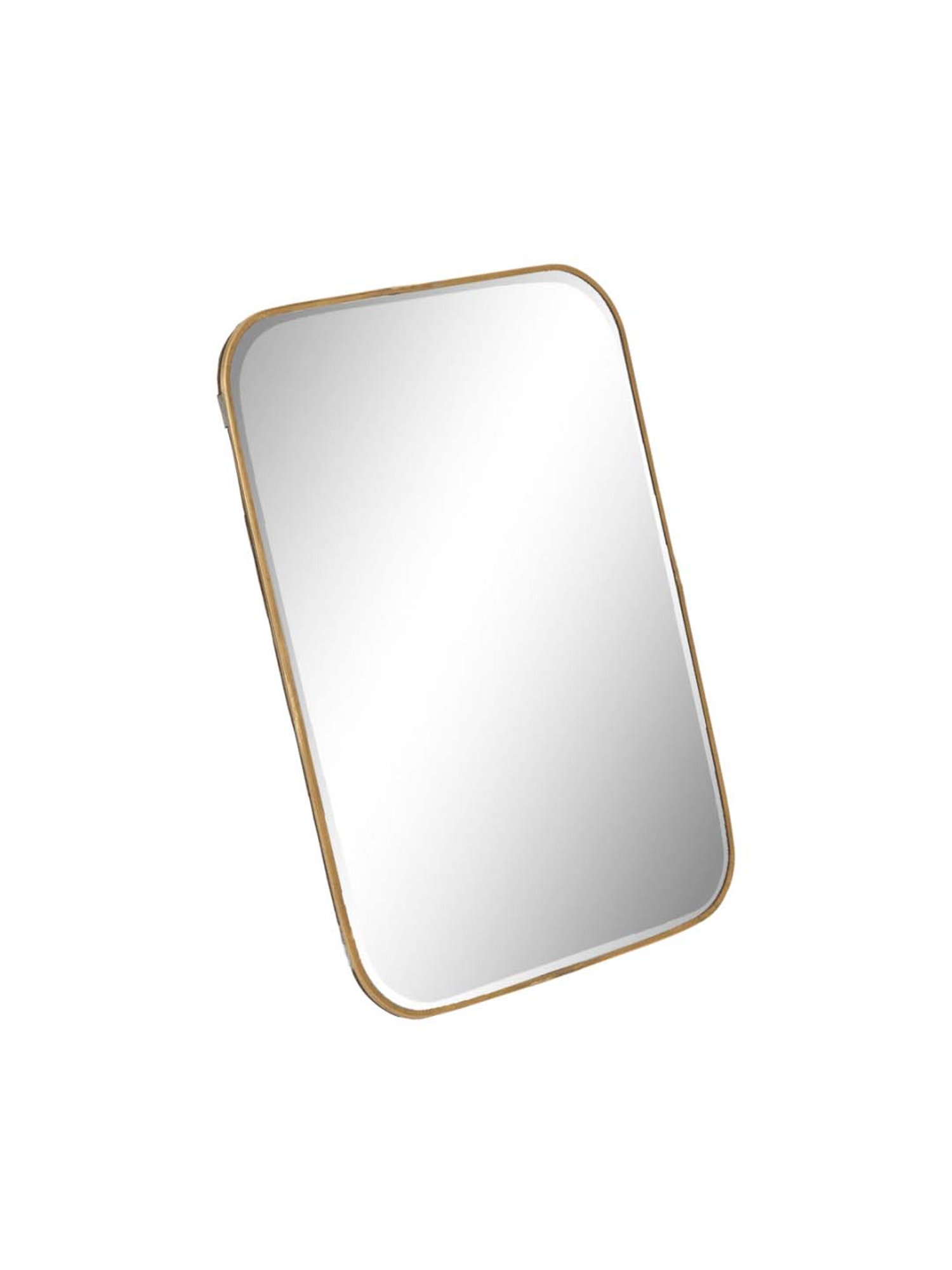 Home4U Golden & Transparent Glass 30 cm Wall Mirror - Set of 1