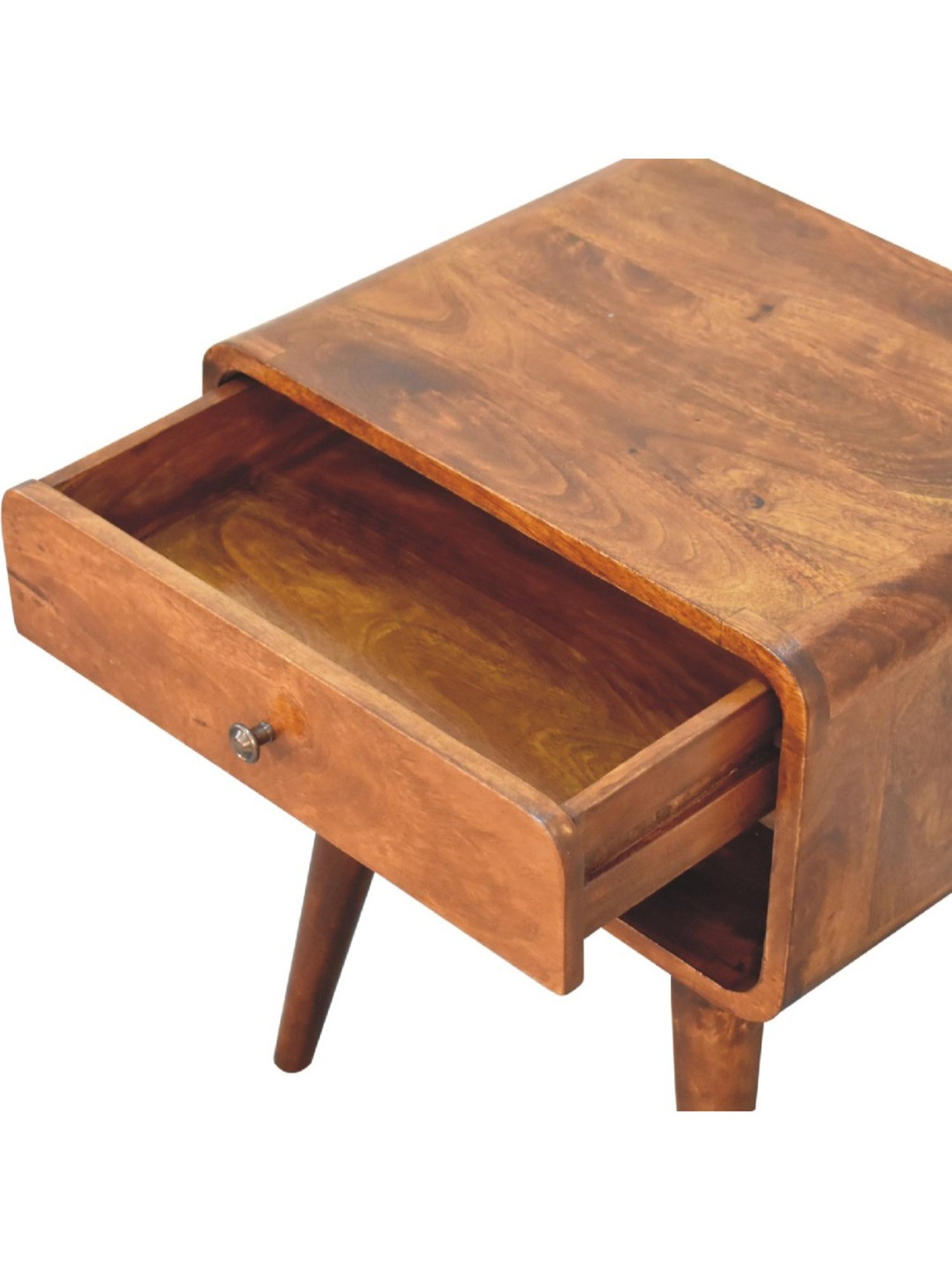 Sleepyhead Ally Teak Brown Sheesham Wood Bedside Table