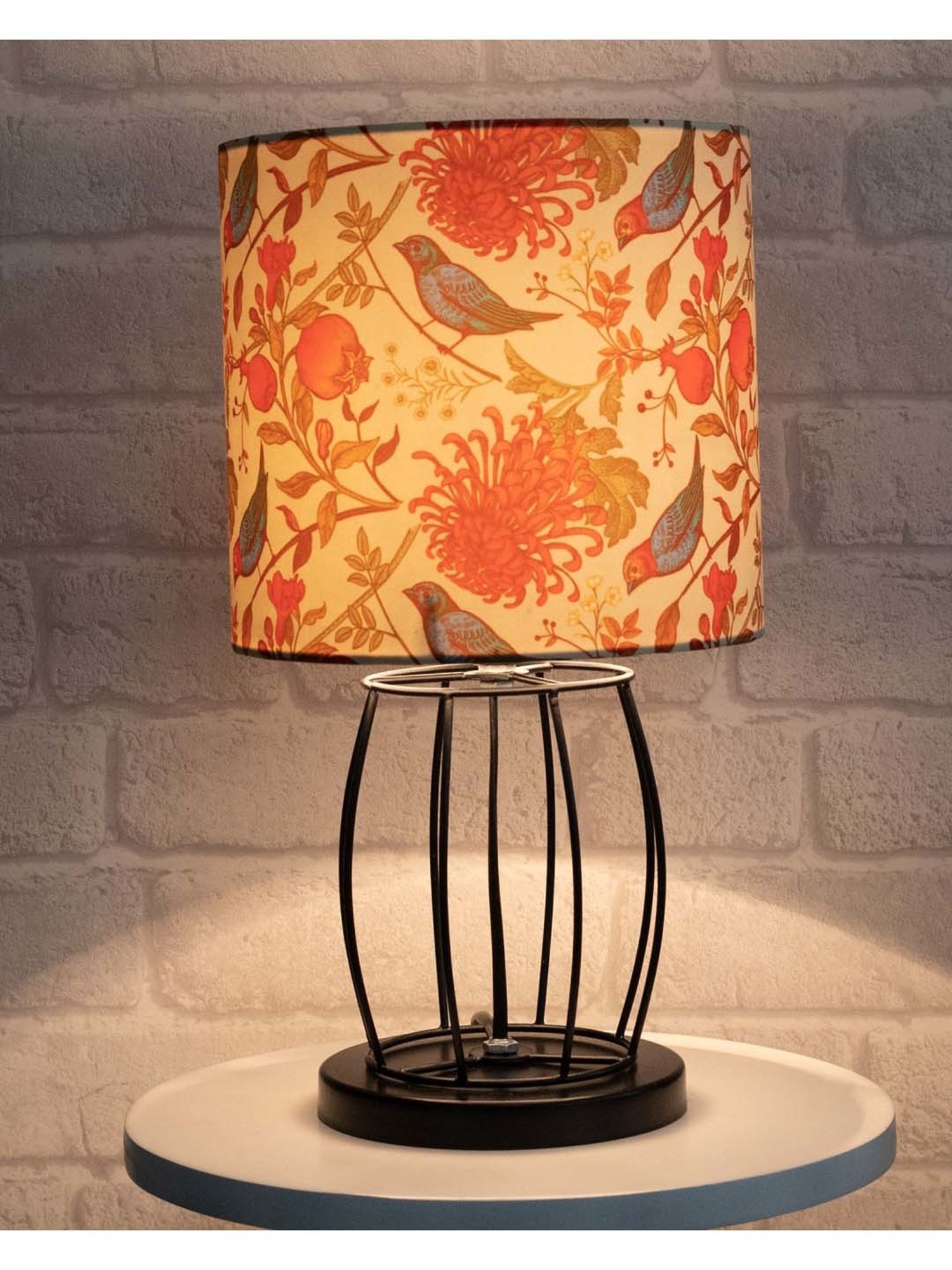 Homesake 'Modern' Multicolor Metal Table Lamp with Cage Base - Set of 1