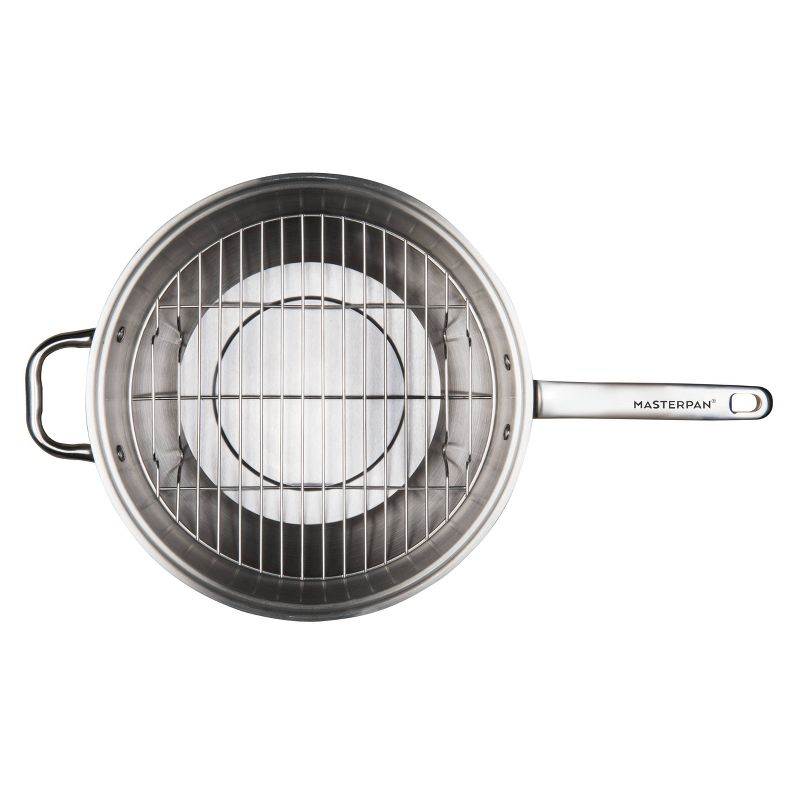MasterPan 13" Stainless Steel Stovetop Multi-Use 4-1 Smoker Wok