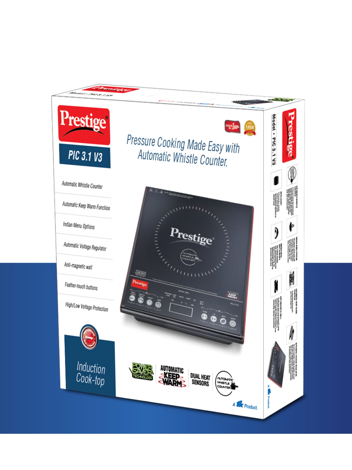 Prestige PIC 16.0 Plus 1900W Induction Cooktop (Black)