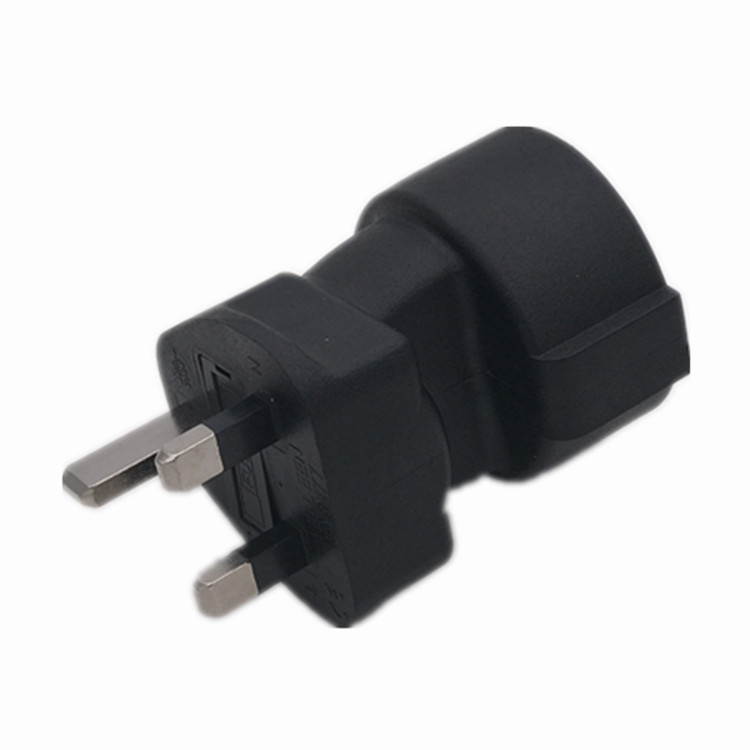 UK plug BS1363 13A to CEE 7/7 European Female Schuko Socket Adapter Converter FOR UPS/PDU Extension Power Cord