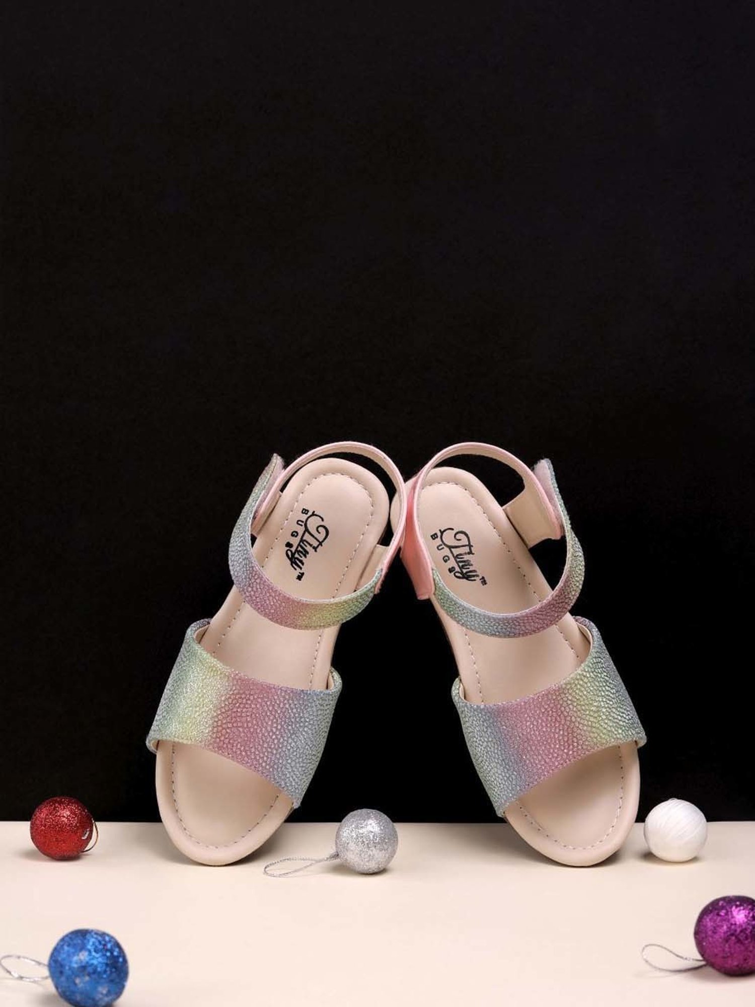 Tiny Bugs Kids Multicolor Ankle Strap Sandals