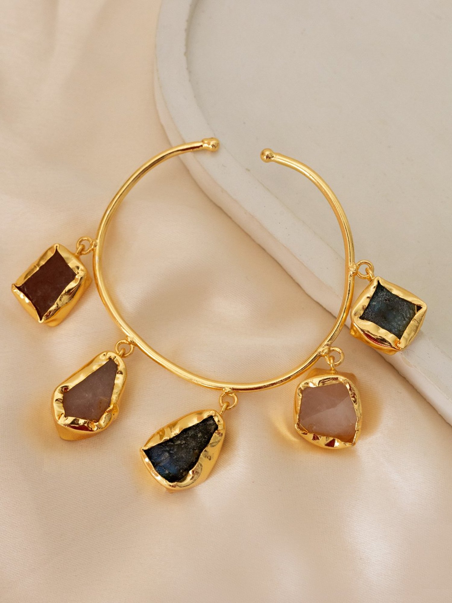 Perfectly Average Saadia Stone Cuff Bracelet