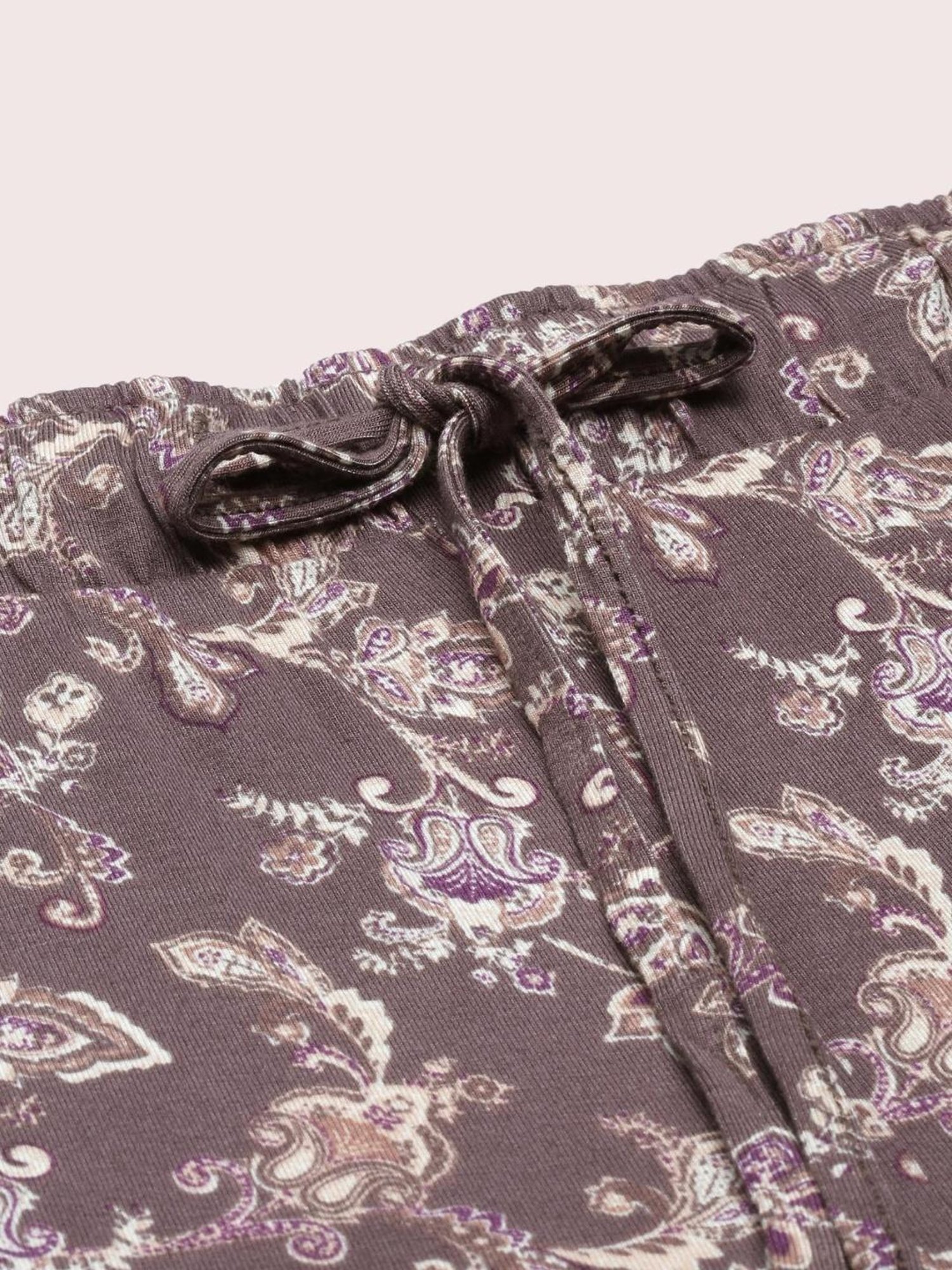 Enamor Brown Printed Pajamas