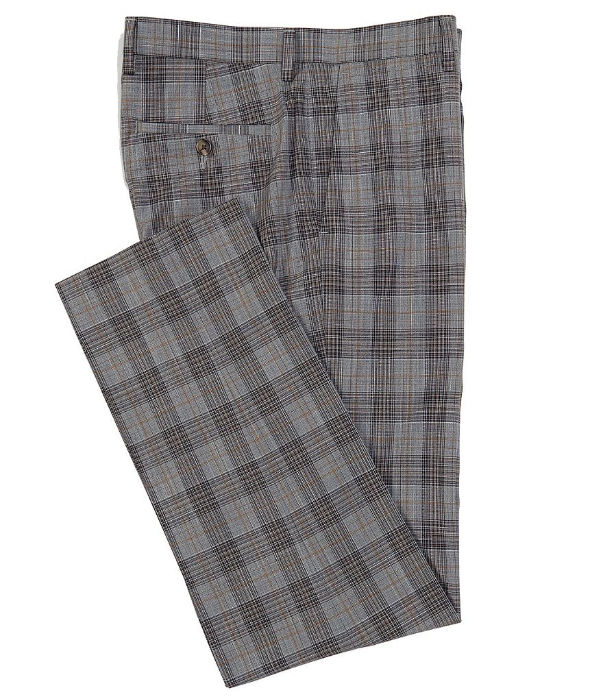 Murano Alex Slim-Fit Plaid Dress Pants