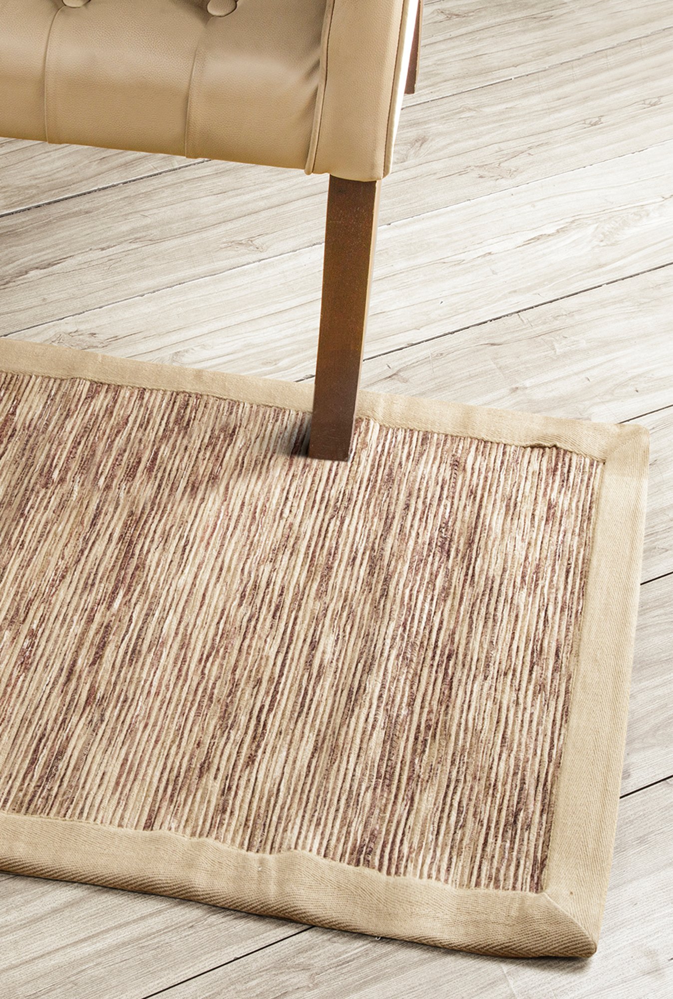 Maspar Generic Dark Dune Color Streak Beige Rug - Set of 1